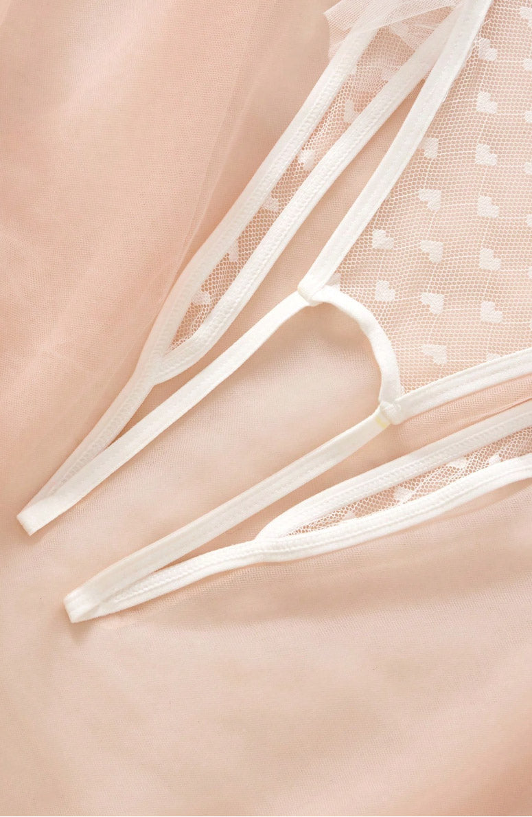 Crotchless White Teddy Lingerie