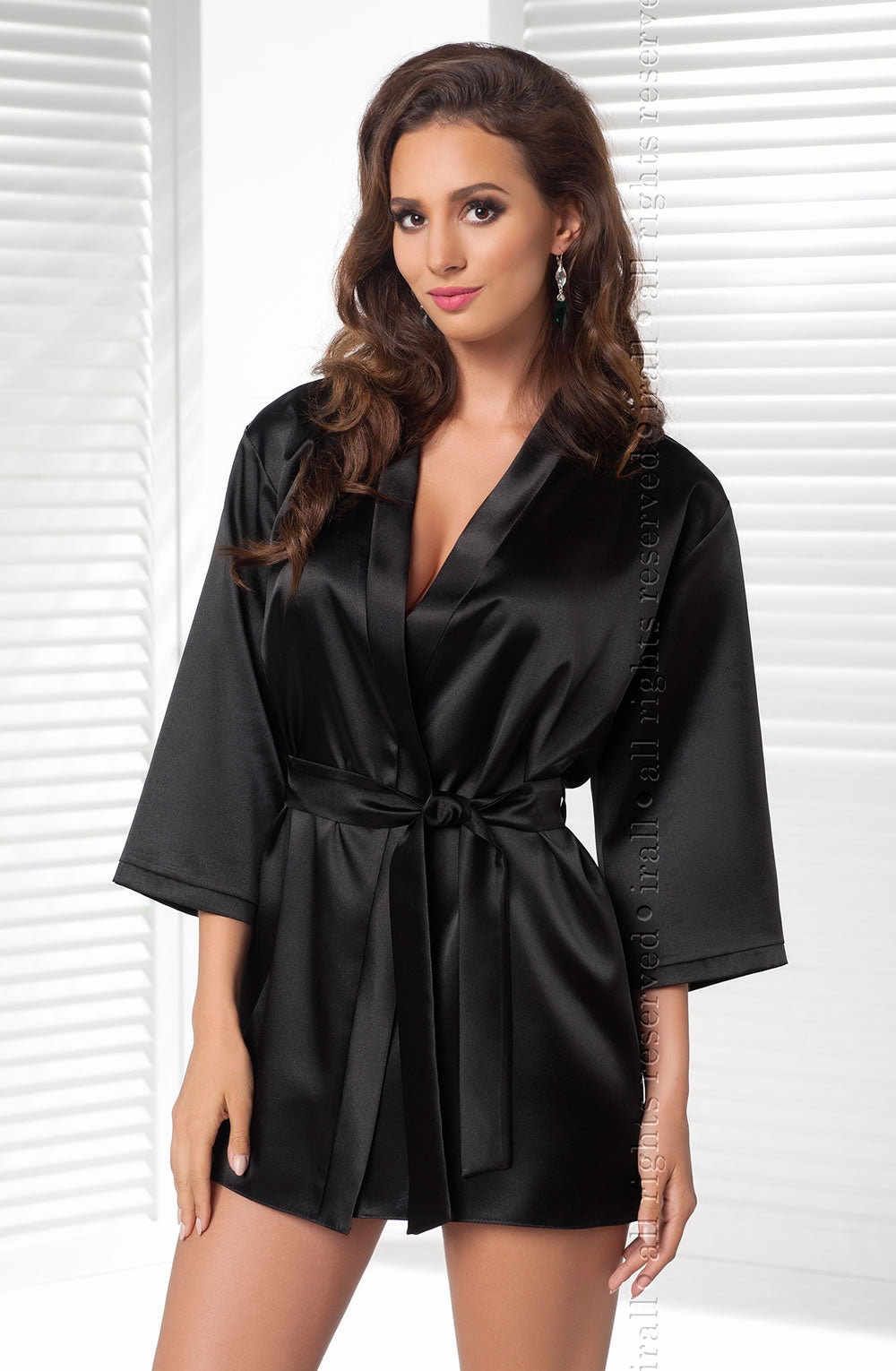 Irall Aria Dressing Gown Black - PureDiva