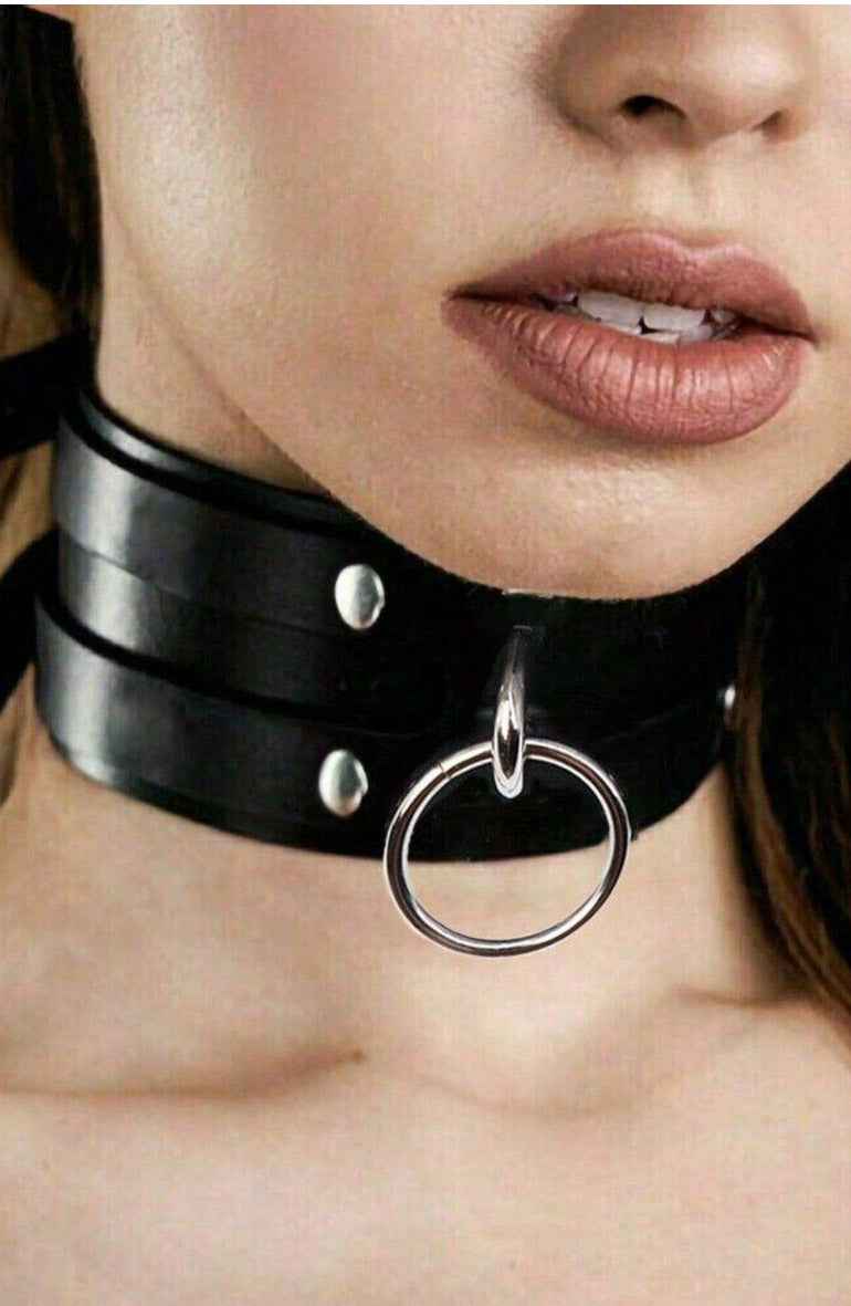 Leather Neck Harness Choker Necklace
