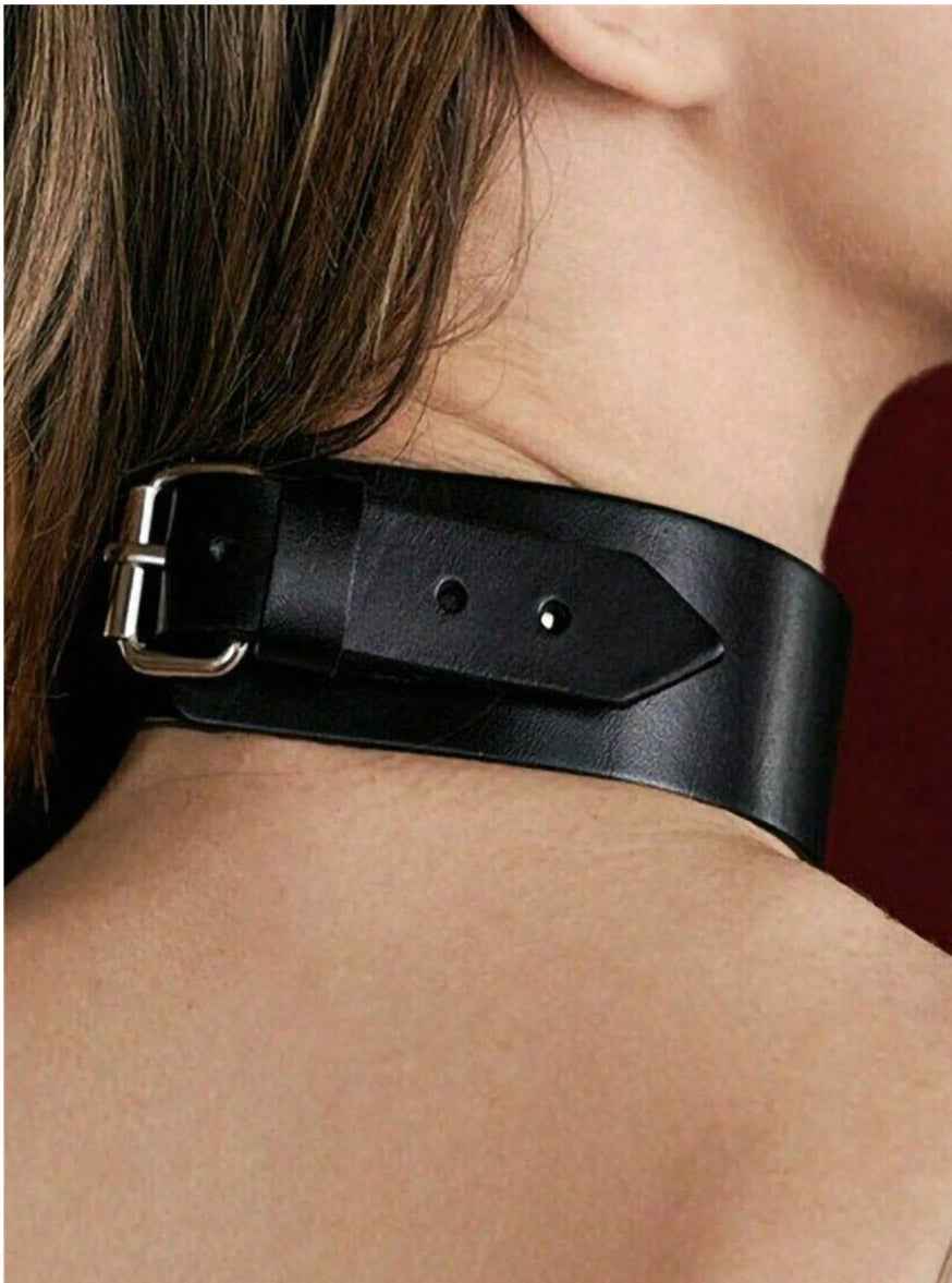 Leather Neck Harness Choker Necklace