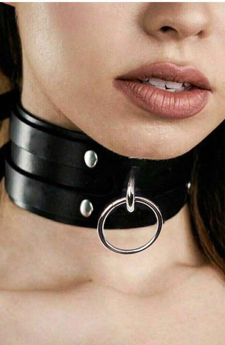Leather Neck Harness Choker Necklace