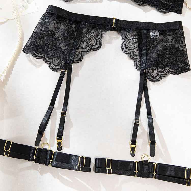Love Tease Lace Bra and Garter Set Love Tease Lace Bra and Garter Set