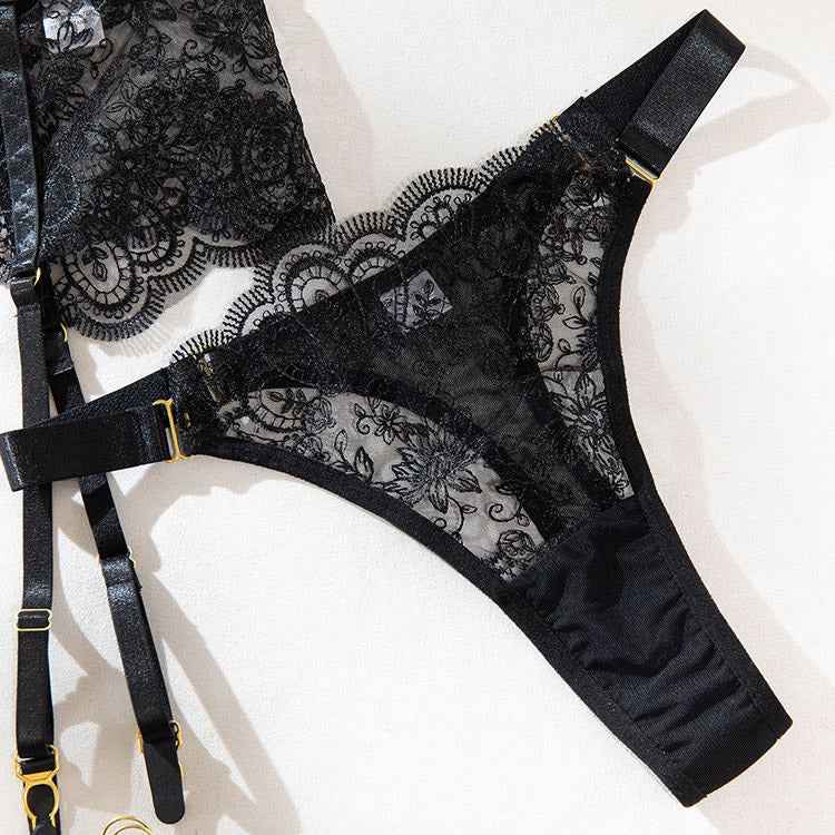 Love Tease Lace Bra and Garter Set Love Tease Lace Bra and Garter Set