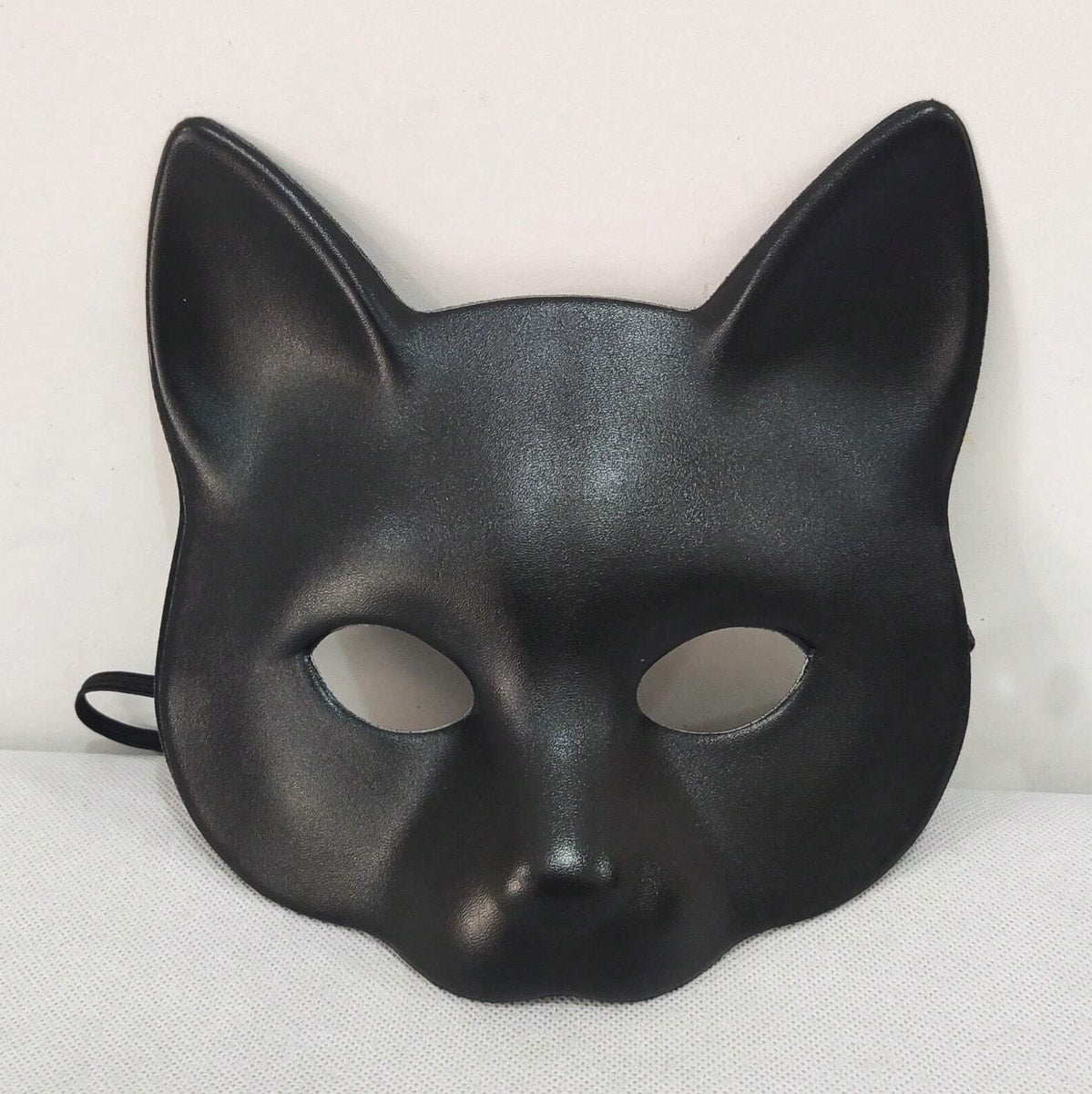 PU Leather Black Cat Mask - PureDiva