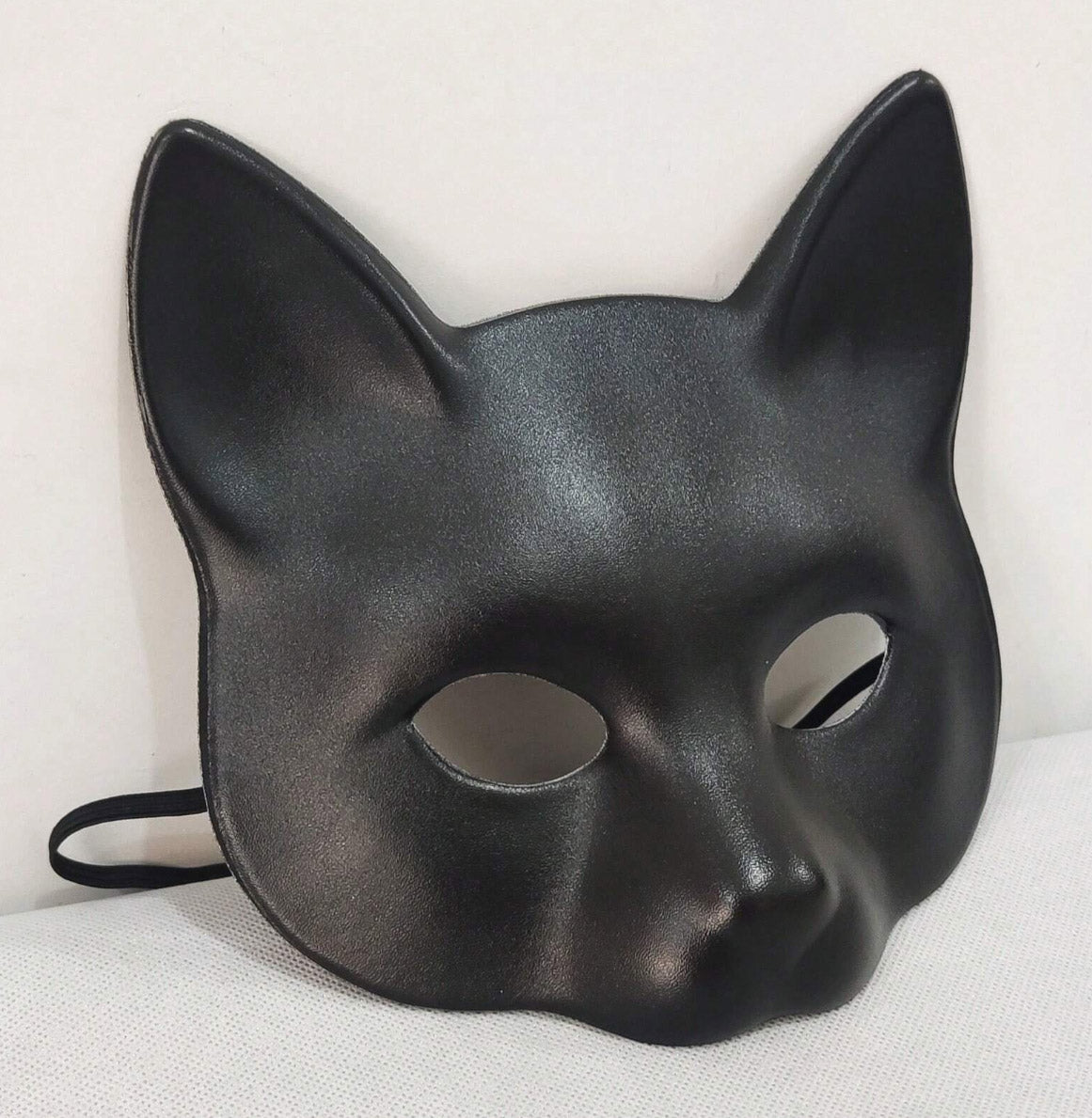 PU Leather Black Cat Mask - PureDiva