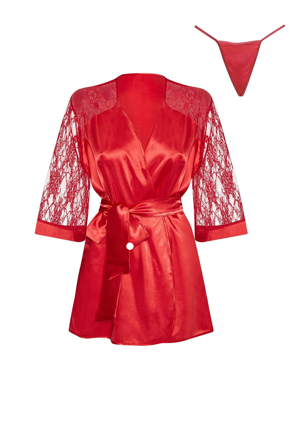 Sexy Short Dressing Gown Marissa Peignoir Red - PureDiva