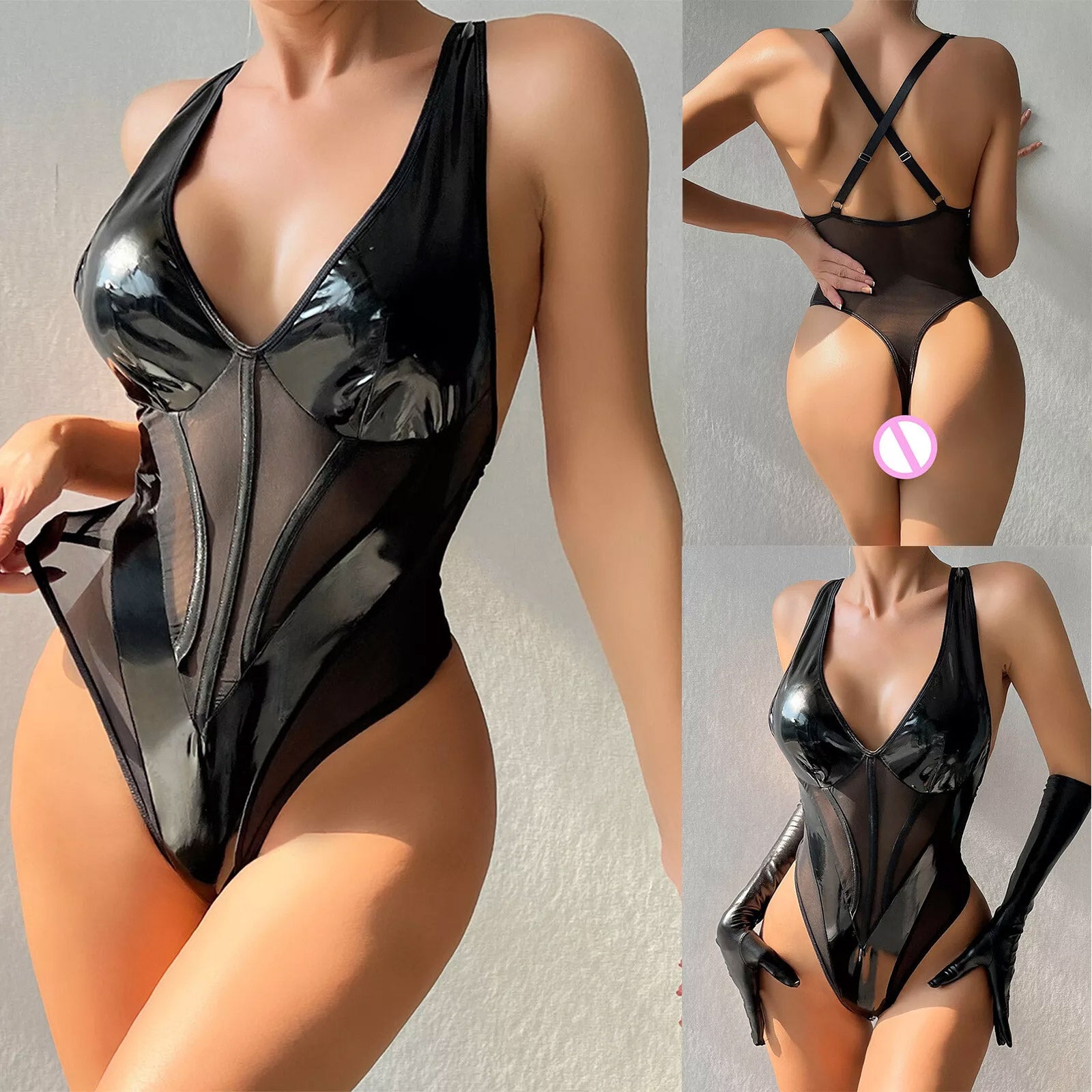Sexy Vinyl Vivian Bodysuit - PureDiva