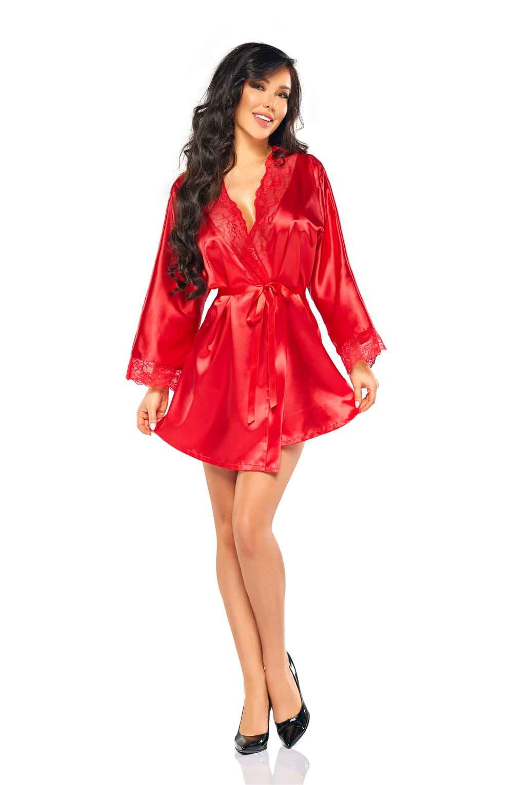 Sherie Peignoir Red