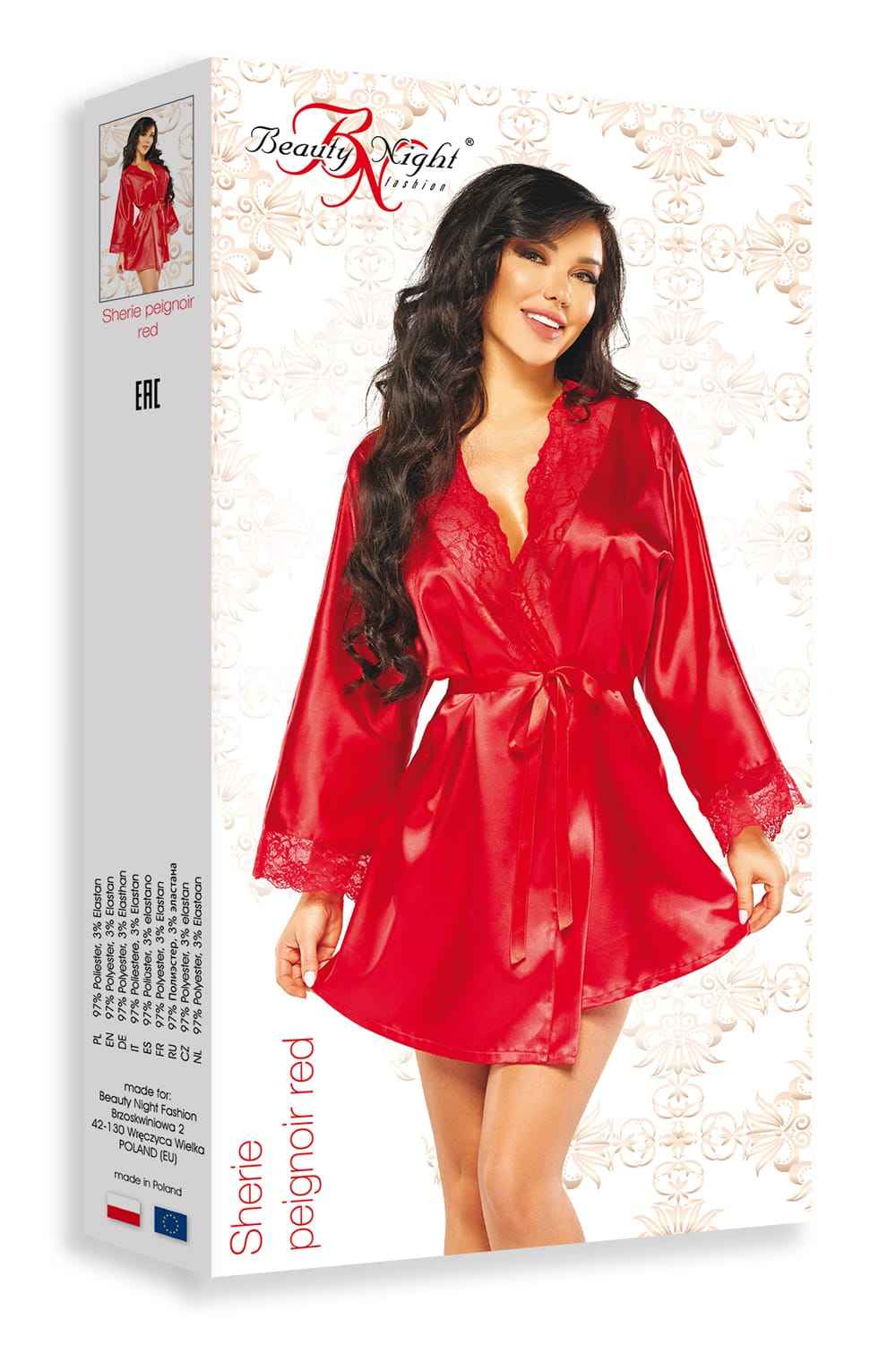 Sherie Peignoir Red