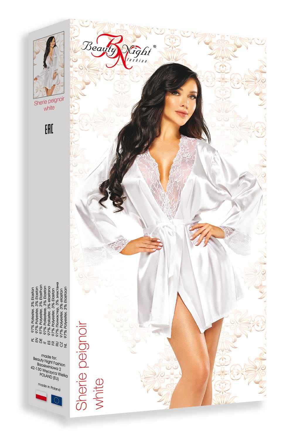 Sherie Peignoir White
