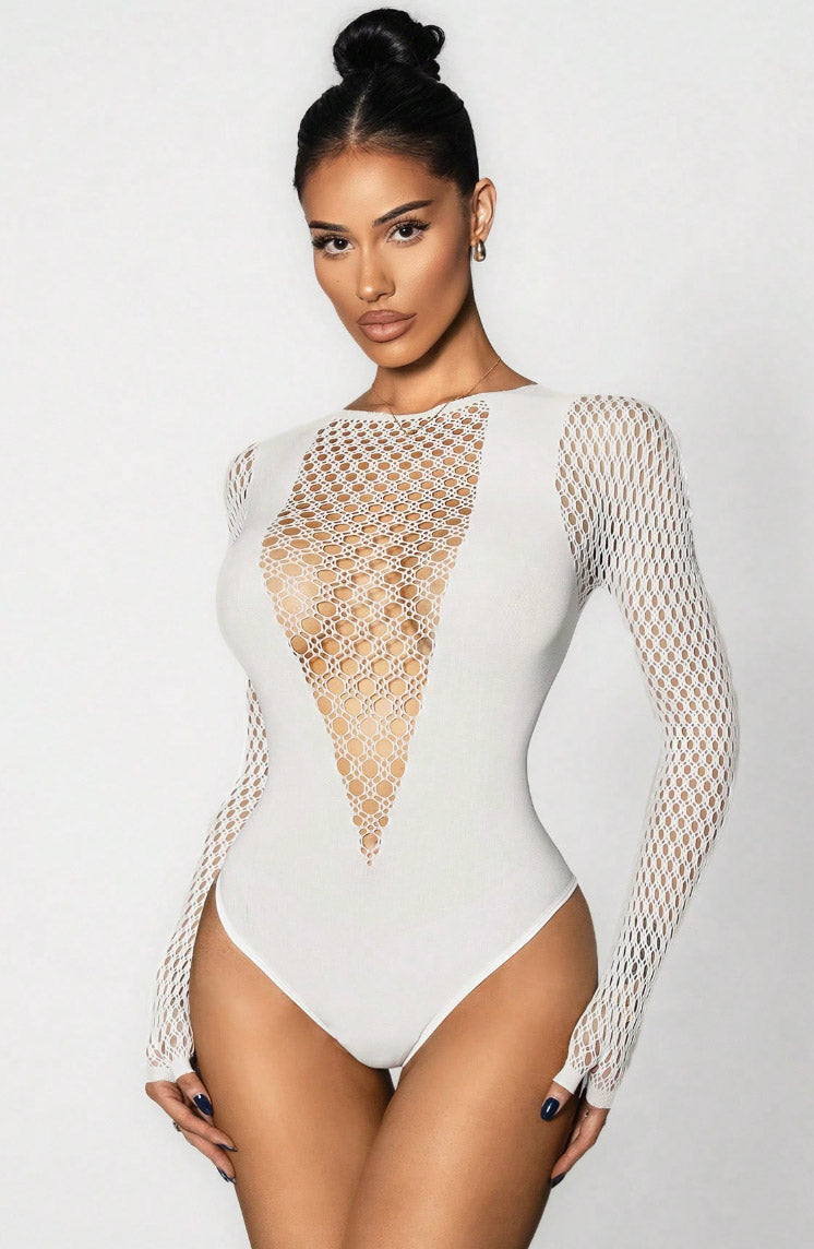 The Yummy Seamless Bodysuit - White - PureDiva