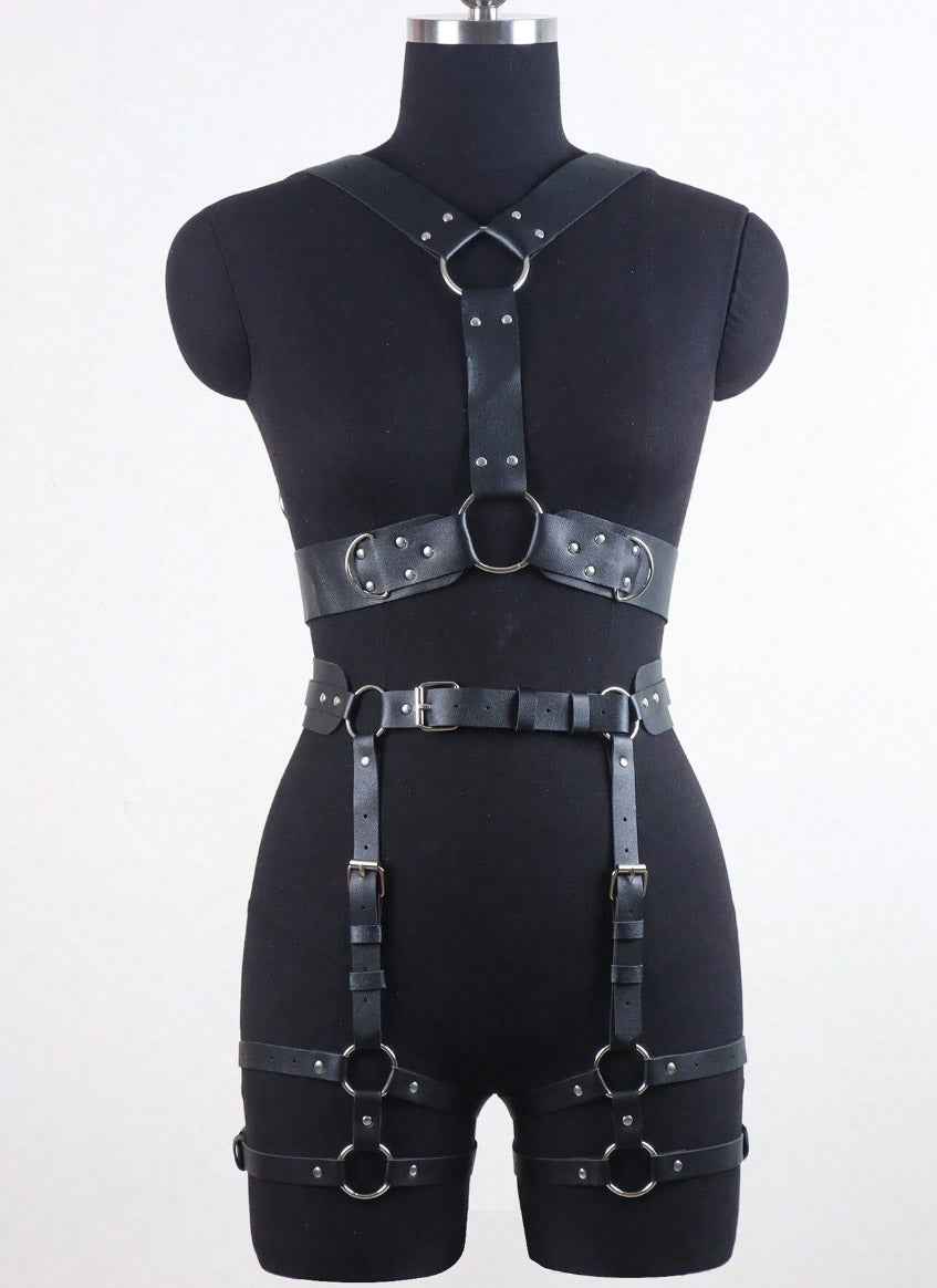 Black Lingerie Harness Set