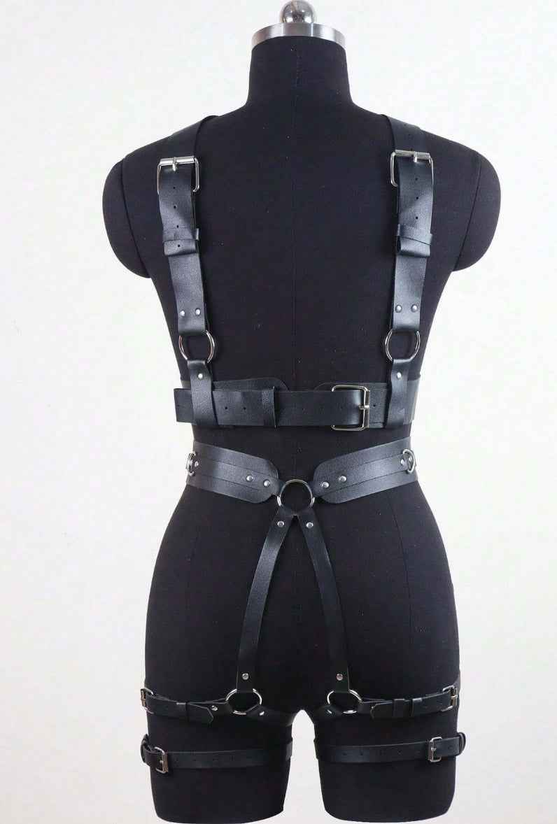 Black Lingerie Harness Set