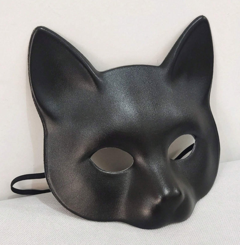 PU Leather Black Cat Mask