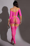 Pink Fishnet Daring 3-piece set