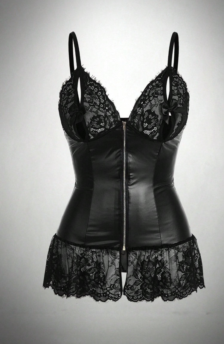 Daring Wet Look Chemise