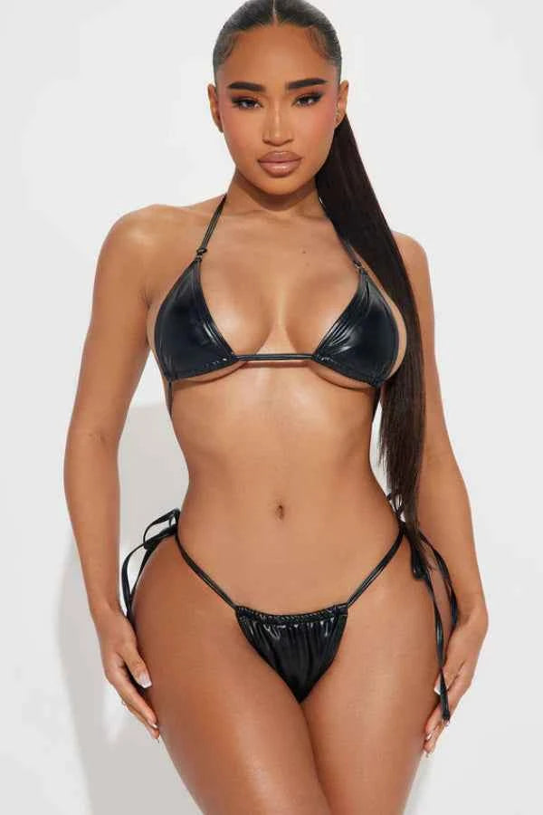 Wet Look Bikini Set