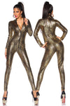 Gold Reptile Jumpsuit-Wet Look & PVC-PureDiva