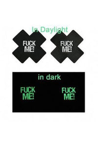 'FUCK ME' Glows in Blacklight Nipple Cover-Nipple Covers-PureDiva