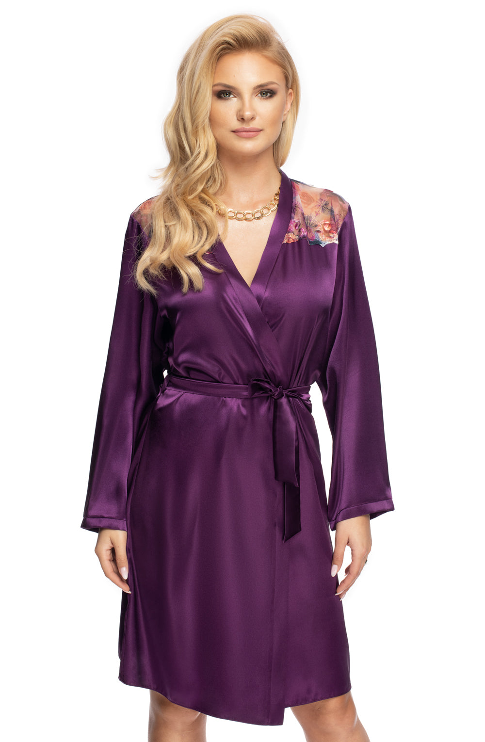 Irall Shelby Dressing Gown Purple - PureDiva