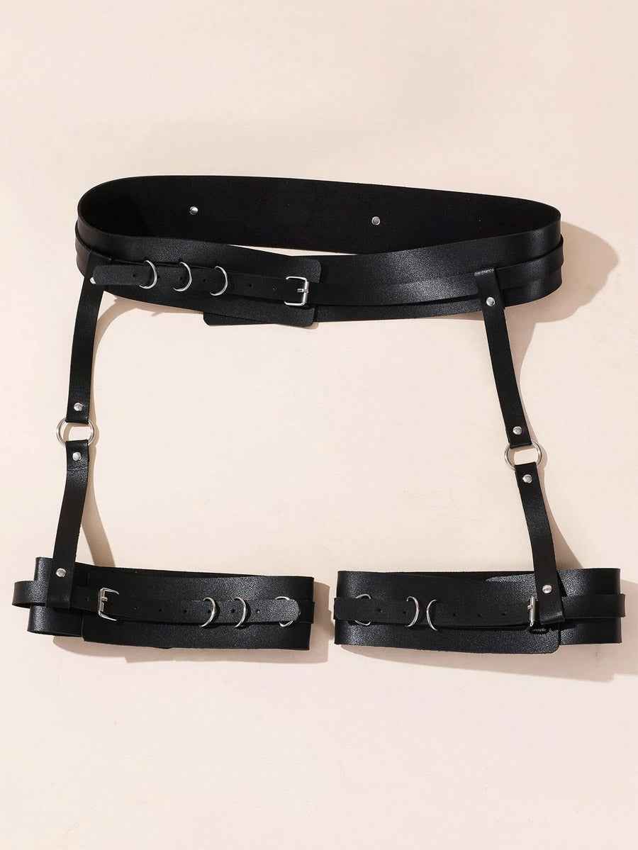 Leather Fetish Harness Strap Belt