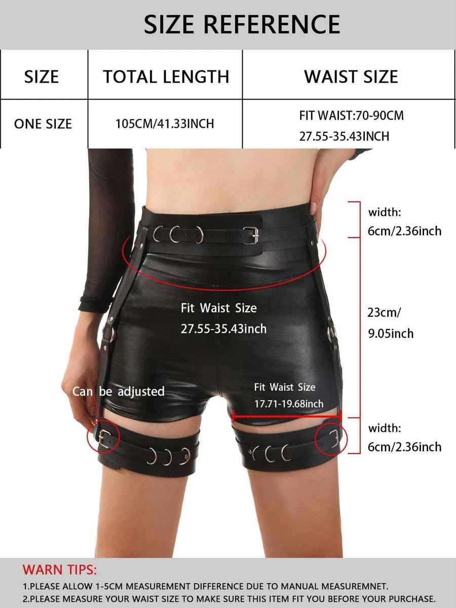 Leather Fetish Harness Strap Belt