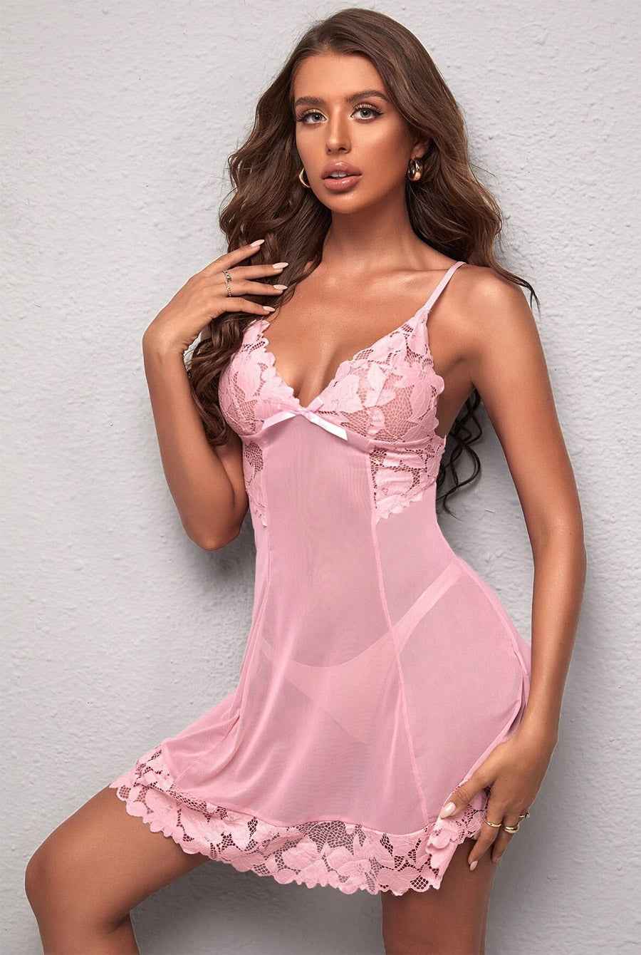 Sexy Pink Babydoll Lingerie