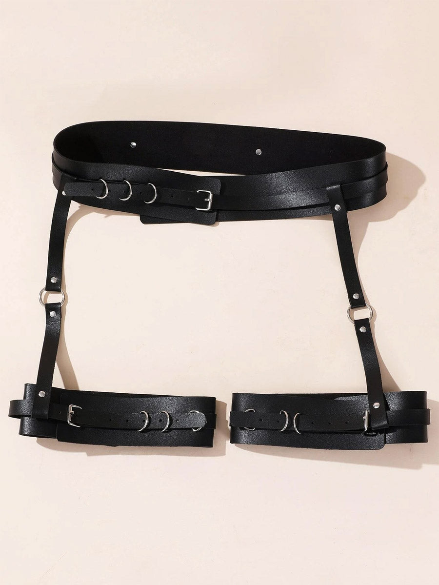 Leather Fetish Harness Strap Belt-Garters-PureDiva