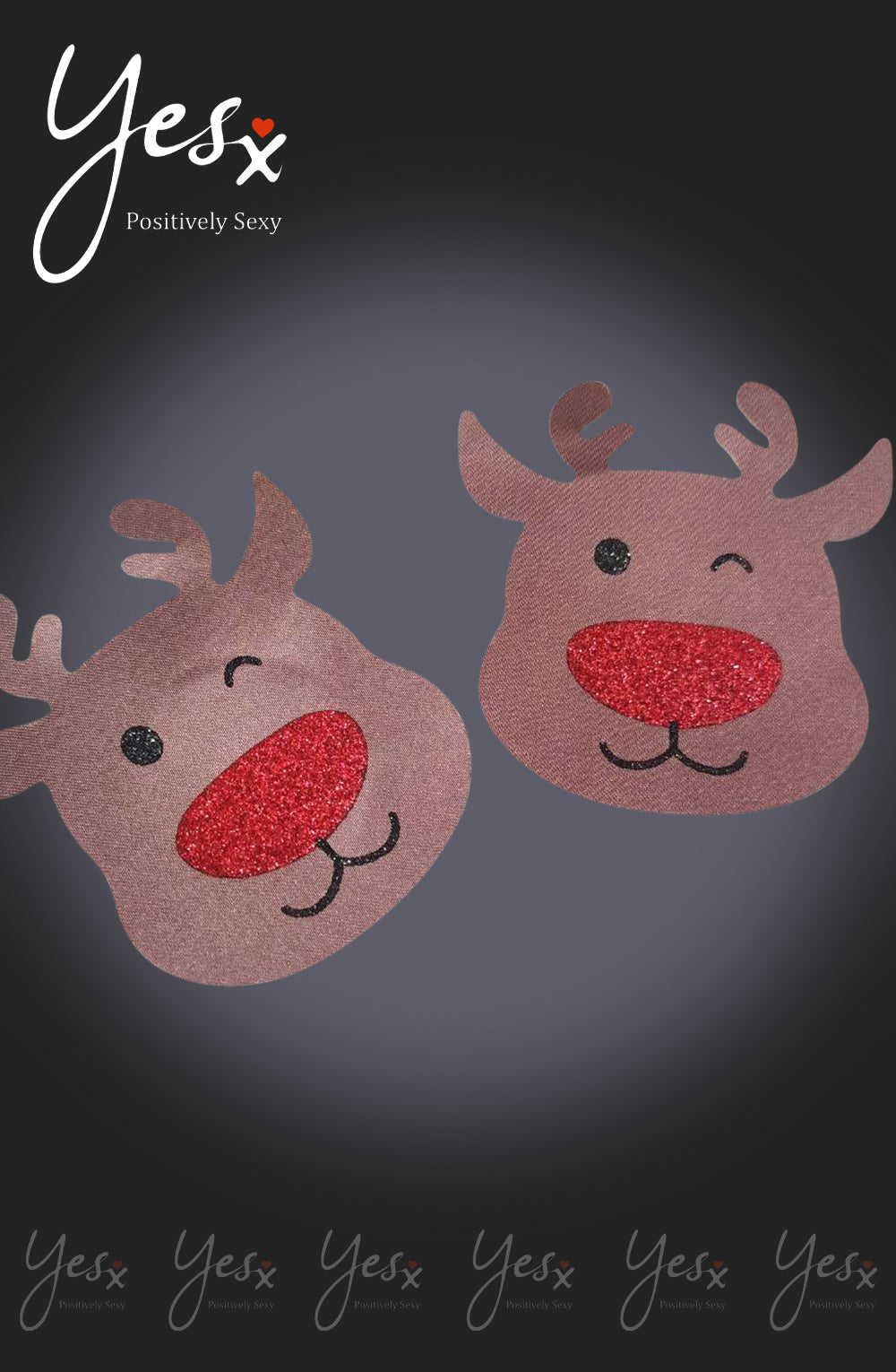 YesX YX960 Brown/Red Reindeer Nipple Covers - PureDiva