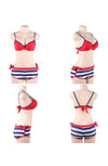YesX YX964 Bikini 3 Piece Set Red - PureDiva