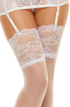 Beauty Night BN6541 Romance Stockings White | PureDiva