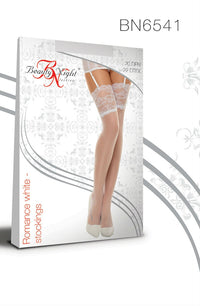 Beauty Night BN6541 Romance Stockings White - PureDiva