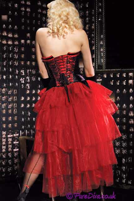 Valentina Red Corset Set-Corset-PureDiva