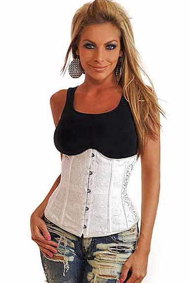 White Underbust Corset-Corset-PureDiva