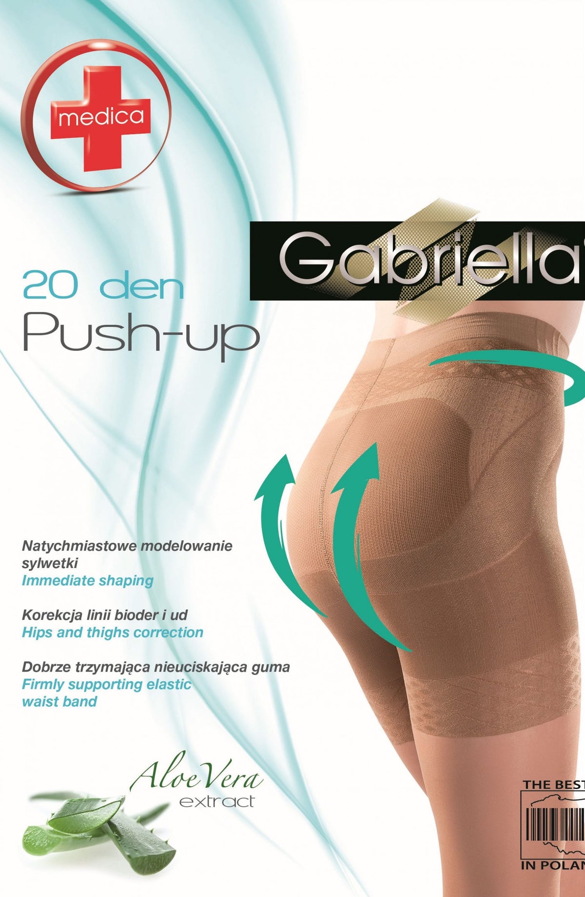 Gabriella Classic Push Up 127 Tights Black - PureDiva