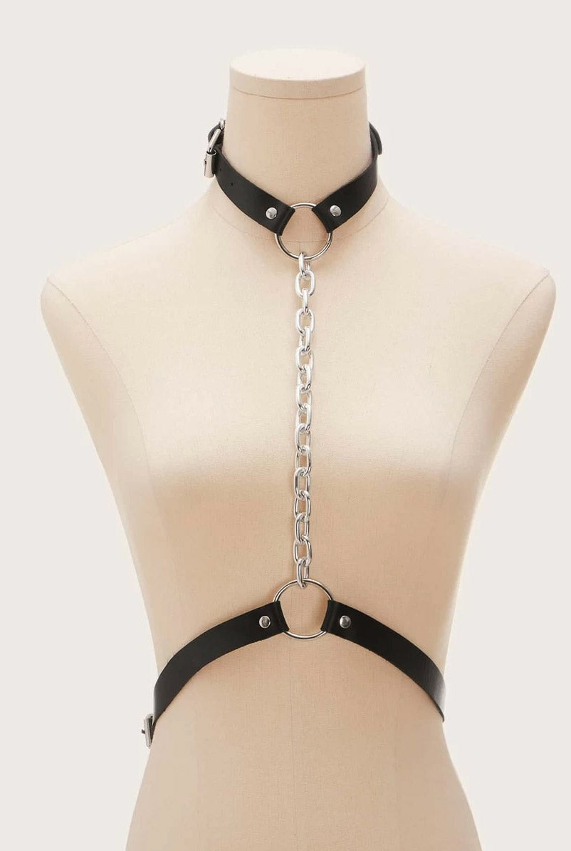 Fetish harness neck chain-Jewellery-PureDiva