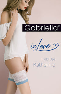 Gabriella 473 Katherine Hold ups Natural/Blue/Champagne - PureDiva